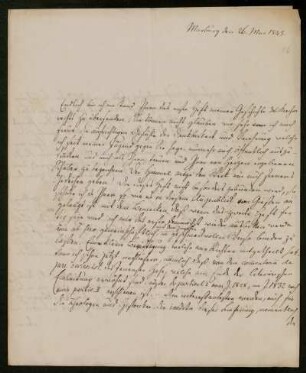 16: Brief von Johann Wilhelm Bickell an Gustav Hugo, Marburg, 26.5.1843