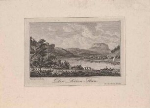 Der Lilienstein in der Sächsischen Schweiz, Blick von Rathen aus nach Südosten