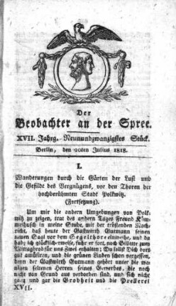 29. Stueck, 20. Juli 1818