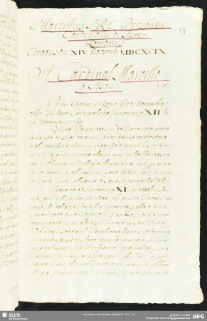 Cardinal Marcello d'Aste