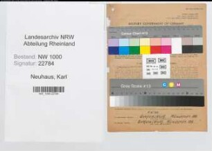 Entnazifizierung Karl Neuhaus, geb. 04.04.1909 (Tischler)