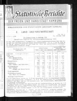 Die Bodennutzung in Hamburg 1968 : Lfd. Nr. 4
