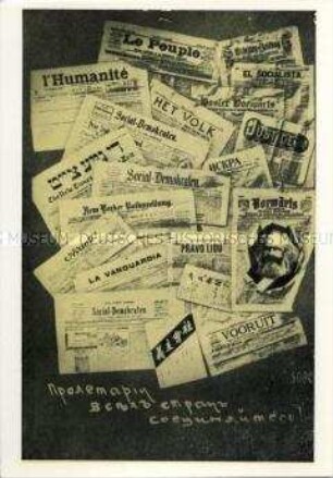 Aus der Geschichte der russischen revolutionären Postkarte Nr. 2
