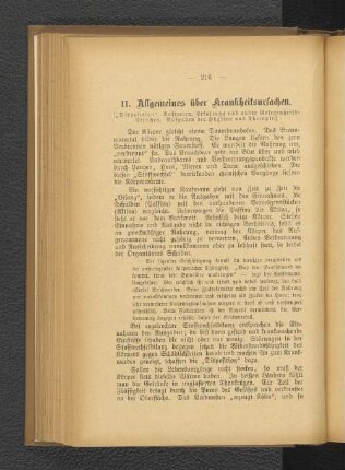 II. Allgemeines über Krankheitsursachen.