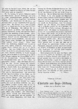 Stiftungs-Urkunde der Charlotte von Hagn-Stiftung