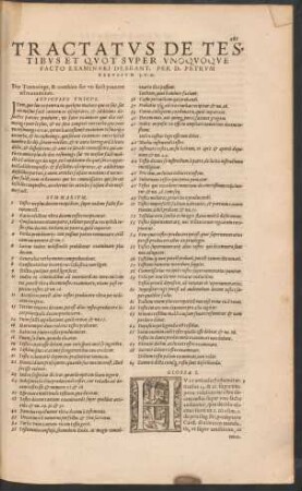 Tractatus De Testibus ... Per D. Petrum Rebuffum ...