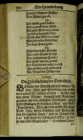 XVIII. Die Heimsuchung der Gewaltigen.