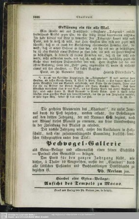 Erklärung ein für alle Mal