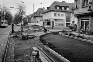Umgestaltung des südlichen Teils der Moltkestraße Ecke Blücherstraße im Zusammenhang mit dem Bau der neuen Straßenbahn-Gleisstrecke in der Blücherstraße zwischen Kaiserallee und Moltkestraße