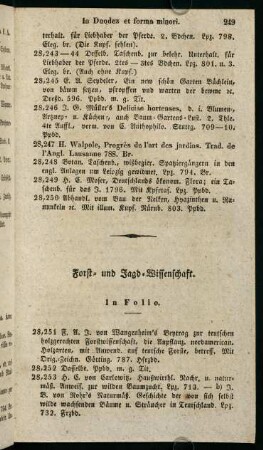 Forst= und Jagd=Wissenschaft.