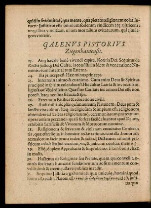 Galenus Pistorius Ziegenhainensis.