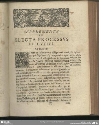 Supplementa Ad Electa Processus Executivi