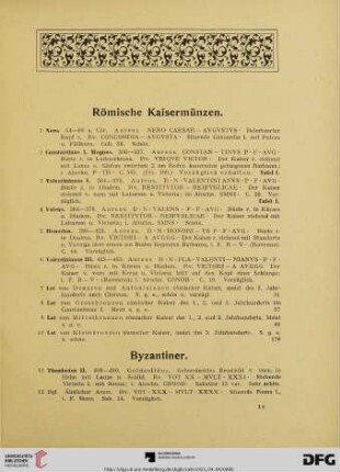 Römische Kaisermünzen (Nr. 1-10)