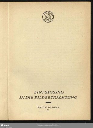 Einführung in die Bildbetrachtung