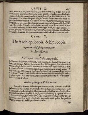 Caput X. [ - ] Caput XIII.; De Archiepiscopis & Espiscopis; De Abbatibus; De Archiepscopo Magdeburgensi; De Cæteris Episcopis.
