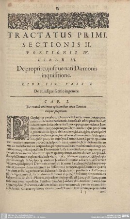 Liber III. De proprii cujusque Daemonis inquisitione.