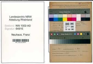 Entnazifizierung Franz Neuhaus, geb. 19.07.1905 (Angest.)