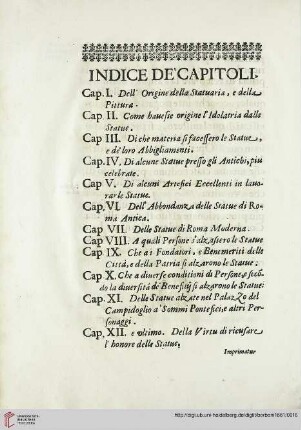Indice de'capitoli
