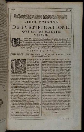 Liber Quintus, De Iustificatione, Qui Est De Meritis Operum.