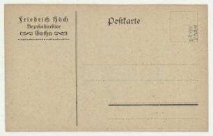 Postkarte blanko mit Absender Friedrich Höch, Bezirksdirektor Gotha