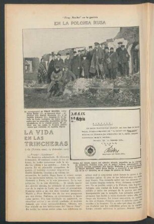 La vida en las trincheras : "Fray Mocho" en la guerra - En la Polonia rusa