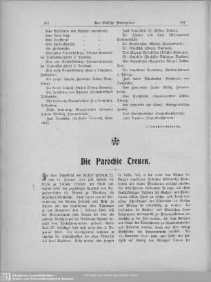 Die Parochie Treuen