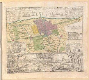 Der Hollaendisch-Ostindianischen Compagnie Weltberühmte Haupt-Handels- und Niederlags-Stadt Batavia, in Asien auf dem grossen Eyland Iava in dem Königreich Iacatra Nord-Westlich gelegen : nach ihrem Grund-Ris und Prospect mit Erläuterung einiger ihrer besondersten Merkwürdigkeiten