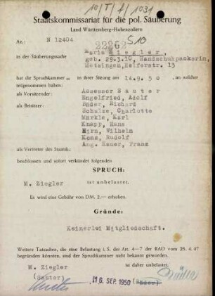 Ziegler, Maria