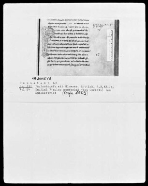 Paulus Apostolus, Epistulae cum glossis — Initiale P (aulus), Folio 84 recto