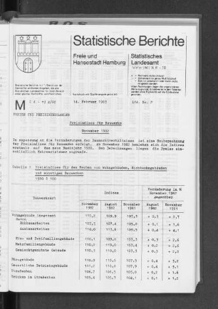 Preisindizes für Bauwerke November 1982 : Lfd. Nr. 2
