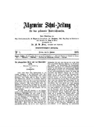Die pädagogischen Ideen und das Unterrichtsgesetz. Neujahrsbetrachtungen