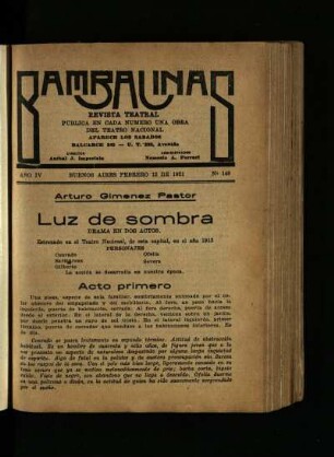 Luz de sombra : drama en dos actos