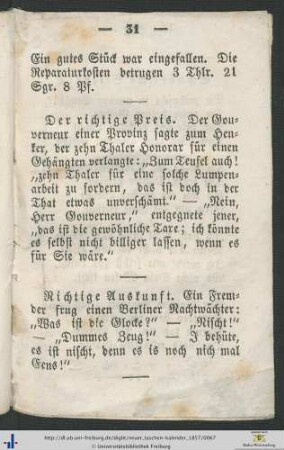 Richtige Auskunft.