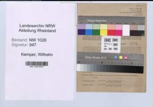 Entnazifizierung Wilhelm Kemper , geb. 24.03.1897 (Handelsvertreter)