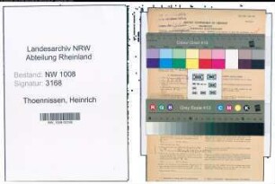Entnazifizierung Heinrich Thoennissen , geb. 15.02.1904 (Zeugdrucker)
