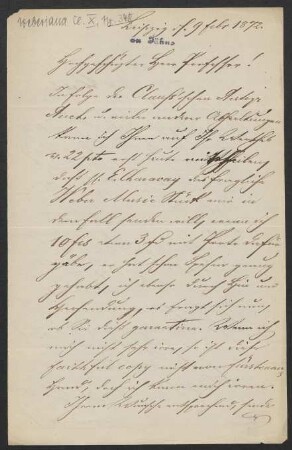 Brief an Friedrich Wilhelm Jähns : 09.02.1872