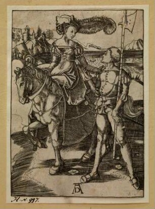 Das Fräulein zu Pferd und der Landsknecht