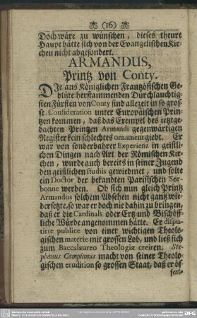Armandus, Printz von Conty