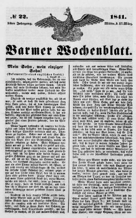 Barmer Wochenblatt. 1838-1859