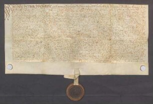 Nikolaus Metzler, Schultheiß, und genannte Mitglieder des Gerichts zu Rettigheim beurkunden eine Gültverschreibung des Georg Möckler über 60 Gulden gegenüber Dekan und Kapitel des Allerheiligen-Stifts zu Speyer.
