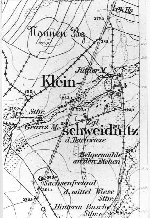 Großschweidnitz-Kleinschweidnitz. Meßtischblatt, Sekt. Neusalza, 1883