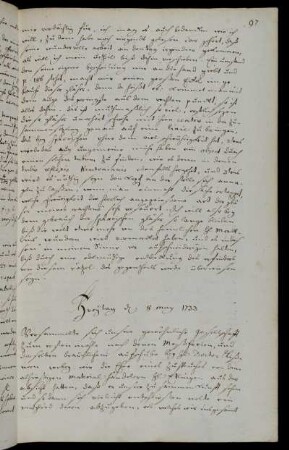 Freytag d 8 May 1733