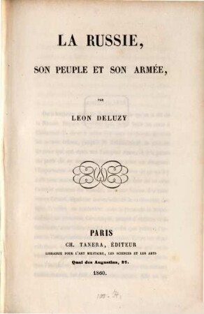 La Russie, son peuple et son armeé