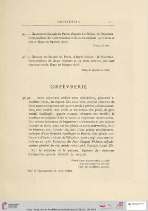 Orfèvrerie (Nr. 96 - 105)