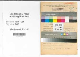 Entnazifizierung Rudolf Gschwend , geb. 29.04.1905 (Melker)