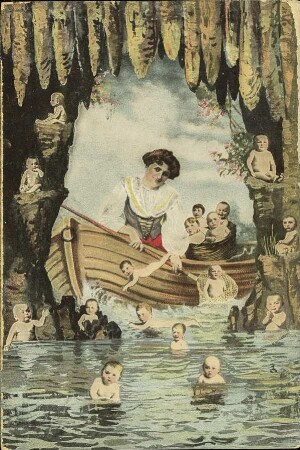 [Babies im Storchenteich, im Höhleneingang]