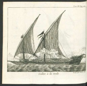 Tafel: Galere à la voile.
