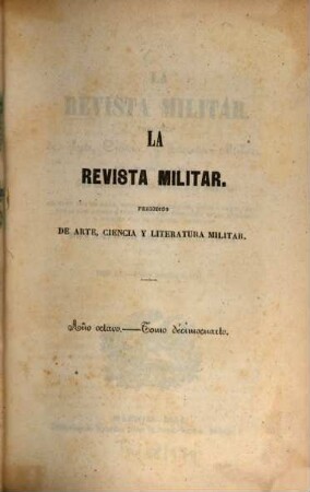 La revista militar : periódico de arte, ciencia y literatura militar, 14. 1854