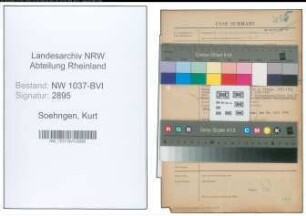 Entnazifizierung Kurt Soehngen , geb. 09.02.1899 (Gutsbesitzer)