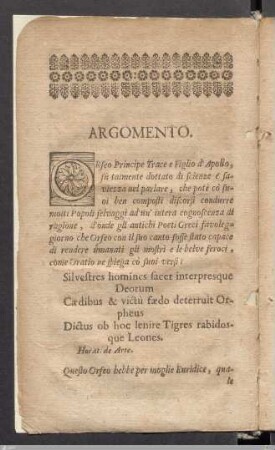 Argomento. / Inhalt.